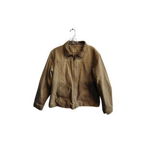 Outback Trading Co Women's XL Tan Floral Lining Zip-Up Ranch Jacket